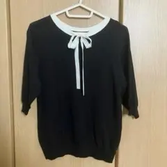 アベイル Avail RagOut ボウタイニット ブラウス リボン