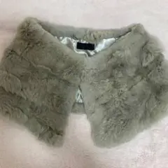 【美品‼️】UNTITLED⭐️リアルラビットファー⭐️マフラー⭐️ショール⭐️グレージュのサムネイル