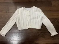 最終値下げRalph Lauren ホワイト カーディガン 24M