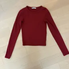 ZARA 長袖カットソー ボルドー Mサイズ