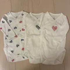 プチバトー　肌着長袖ロンパース3month60cm