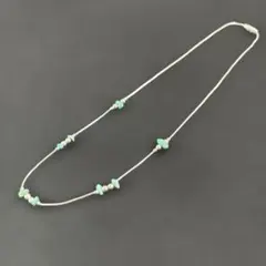 シルバー ターコイズビーズネックレス ネイティブ ヴィンテージ