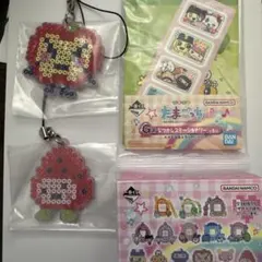 たまごっち/一番くじ/Ｆ賞ラバーチャーム＆Ｇ賞メモ帳＆ステッカー/3点セット売り