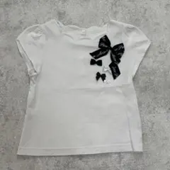 メゾピアノ　半袖　リボン　Tシャツ