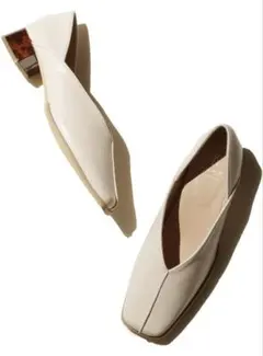 美品 試し履きのみ ROPE' PICNIC パンプス スクエアトゥ バブーシュ