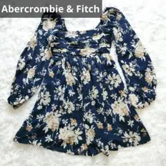 【タグ付】アバクロンビー 花柄 ミニワンピ スクエアネック長袖 S-Mチュニックのサムネイル