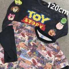 中古　120cm トイストーリー　長袖　ロンT ベビド　ディズニー　黒