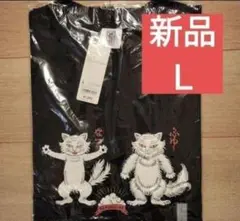 ジーユー GU 石黒亜矢子 猫 Tシャツ Lサイズ ブラック
