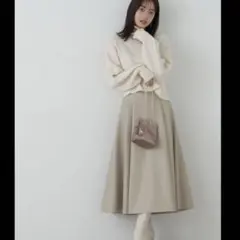 フェイクレザーフレアスカート PROPORTION BODY DRESSING