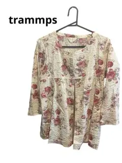 trammps トランプス花柄長袖シャツ Mサイズ 100%コットン