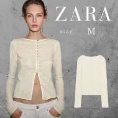 ZARA ラスティックTシャツ M エクリュのサムネイル
