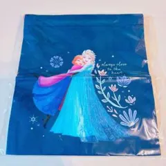 新品 アナと雪の女王 巾着 ネイビー