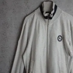 BURBERRY BLACK LABEL スウェット フルジップ 刺繍ワッペン