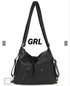 GRL 2Wayレザーショルダーバッグ ブラックのサムネイル