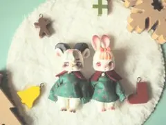 グリーンワンピース　hanonfabric kumukuku cocoriang