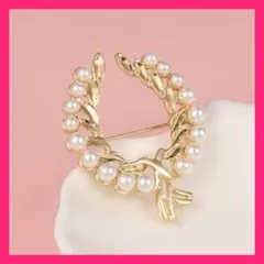 リーフ ブローチ ゴールド 上品 セレモニー 卒業式 入学式