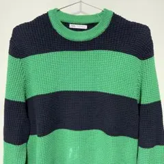 ZARA ザラ ボーダー柄コットンセーター M