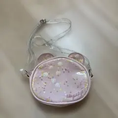 m*中様 slap slip キッズ ショルダーバッグ ピンク くま型のサムネイル