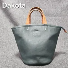 美品 春 ダコタ 本革 レザー バックポケット 台形ハンドバック 花柄刺繍