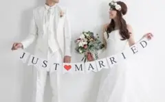 JUST MARRIED バナー 結婚式用