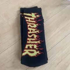 新品未使用THRASHER ソックス 靴下 ブラック フレイムロゴ⚡️のサムネイル