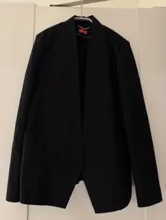 ウール ノーカラージャケット