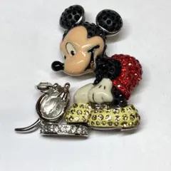 スワロフスキー　ミッキーマウス　ブローチ　2005年　　　K759