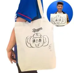 中日ドラゴンズ　松山画伯作 ドアライラスト トートバッグ