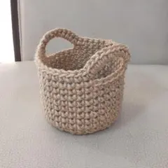 麻紐 かごバッグ ハンドメイド ミニサイズ