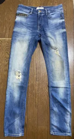 ZARA MAN SLIM FITデニムダメージ加工デニムコレクション