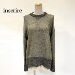 inscrire アンスクリア　ラメニット　ドロップショルダー　ゴールド