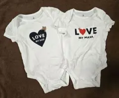 Baby GAP はじめてのお気に入りボディスーツ 半袖ロンパース 80 2枚