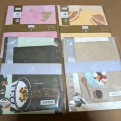レターセット 4種　メッセージカード4種（スイーツ、フード、甘味）まとめ売り