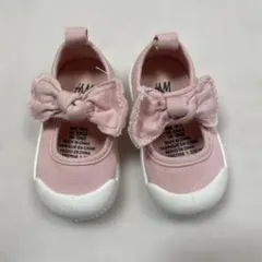 H&M リボン付きピンクシューズ EUR 18/19