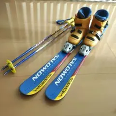 SALOMON GROM 100 スキー板 ブーツ　ストック　3点セット SALOMON GROM 100 スキー板 ブーツ ストック 3点セット - メルカリ