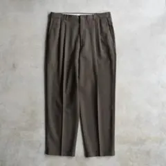 00s SLATES スレイツ ツータックスラックス シルバーグレーW36L30