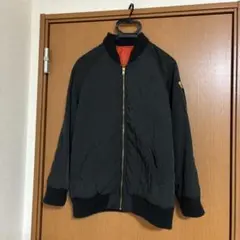 【最終価格】CHiPCLiPブラック MA-1ジャケット オレンジ裏地Ｌサイズ