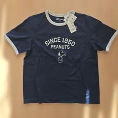 ユニクロUT PEANUTS Snoopy 半袖Tシャツ L ネイビー