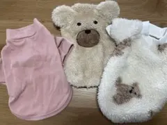 犬服 クマデザイン フリース素材 小型犬用