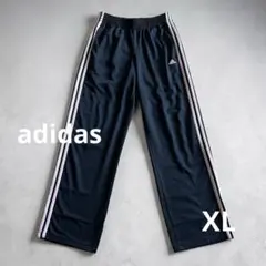 adidas トラックパンツ ブラック×ピンクライン