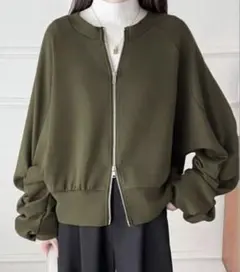 ★新品ABI TOKYO前後２WAYダブルジップダンボールスウェットカーキ★