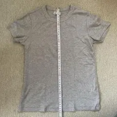 ユニクロ　グレー コットン Tシャツ Lサイズ