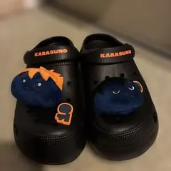 Lサイズ　KARASUNO ぬいぐるみ　クロッグサンダル　厚底　プラットフォーム