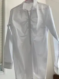 nlinePrecious ホワイトフロントギャザーシャツブラウス11号