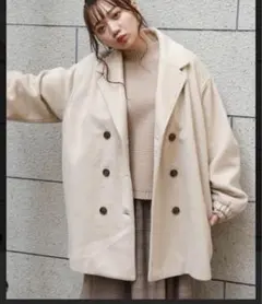 apres jourダブルボタンコート