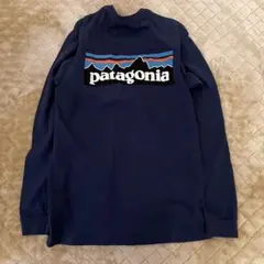 希少　アメリカ製　patagonia ロングTシャツ　XS クラシックネイビー