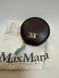 ノベルティ/新品Max Mara コインケース 丸型 ブラウン