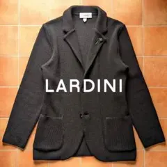 未使用級 LARDINI ウールシングルニットジャケット 黒 ウール アンコン 極美品 LARDINI ウールシングルニットジャケット 黒 現行モデル