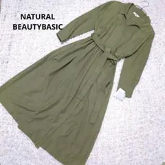 新品　シャツワンピース　ナチュラルビューティベーシック　　カシュクール　M