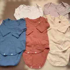 70cm長袖ボディスーツ　肌着　5点セット＋おまけ